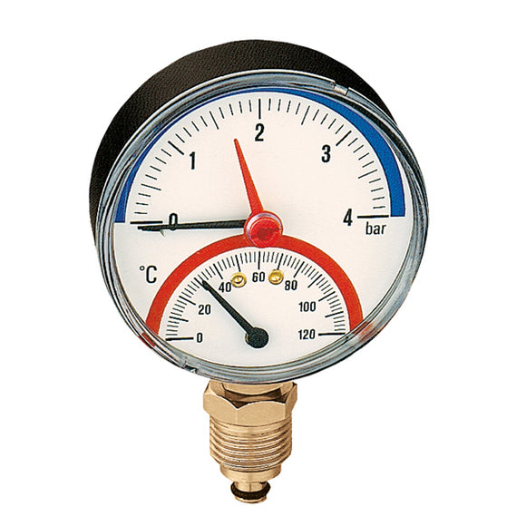 Caleffi Manometer+ Thermometer 1/2