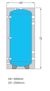 HEIZKRAFT SILO PSS 300-GR-V Pufferspeicher 300l